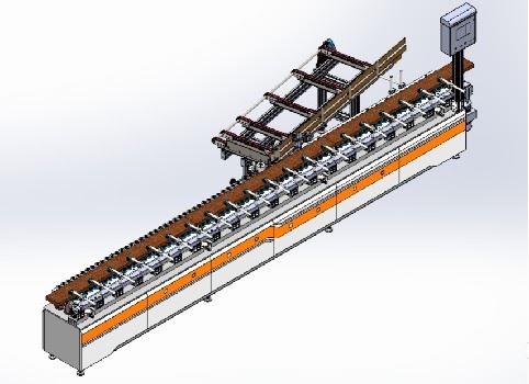 Máquina embaladora de perfil PUR